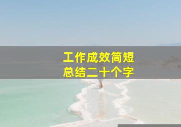 工作成效简短总结二十个字