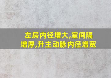 左房内径增大,室间隔增厚,升主动脉内径增宽