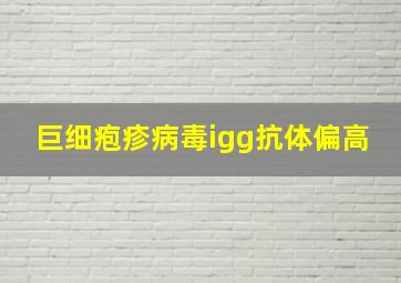 巨细疱疹病毒igg抗体偏高