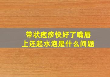 带状疱疹快好了嘴唇上还起水泡是什么问题