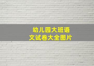 幼儿园大班语文试卷大全图片