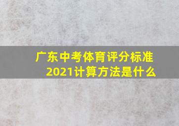 广东中考体育评分标准2021计算方法是什么