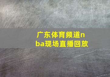 广东体育频道nba现场直播回放