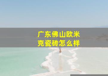 广东佛山欧米克瓷砖怎么样