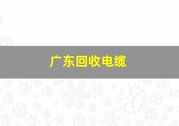 广东回收电缆