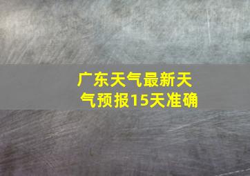 广东天气最新天气预报15天准确