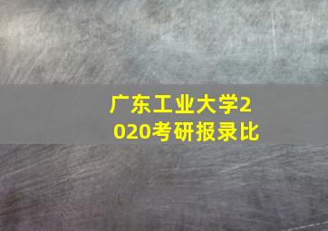 广东工业大学2020考研报录比