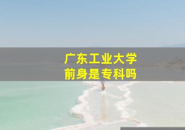 广东工业大学前身是专科吗