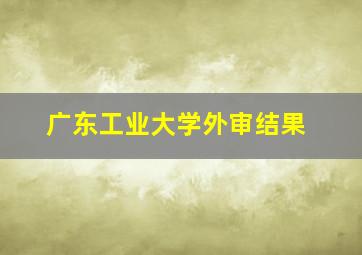 广东工业大学外审结果