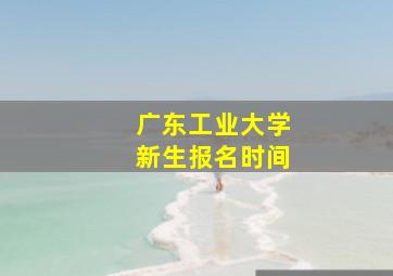 广东工业大学新生报名时间