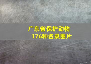 广东省保护动物176种名录图片