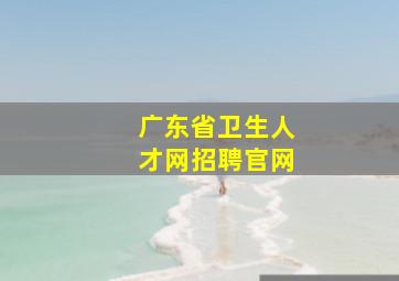 广东省卫生人才网招聘官网