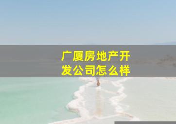 广厦房地产开发公司怎么样