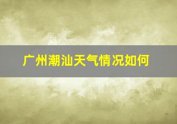 广州潮汕天气情况如何