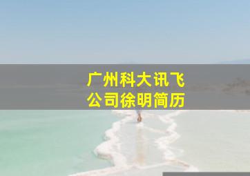 广州科大讯飞公司徐明简历