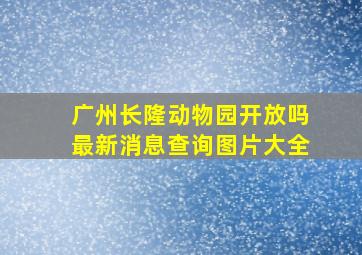 广州长隆动物园开放吗最新消息查询图片大全