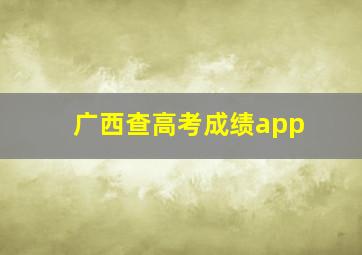 广西查高考成绩app