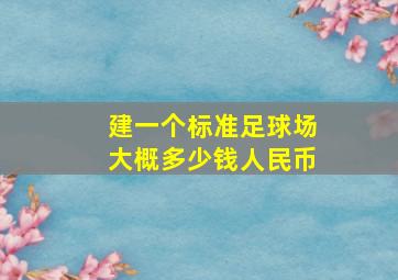 建一个标准足球场大概多少钱人民币