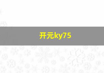 开元ky75