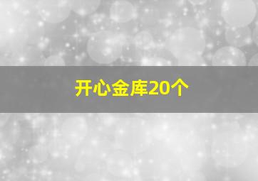 开心金库20个