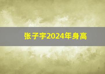 张子宇2024年身高