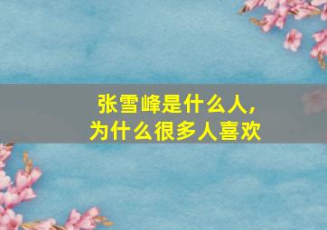 张雪峰是什么人,为什么很多人喜欢