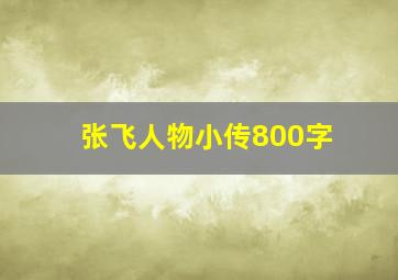 张飞人物小传800字