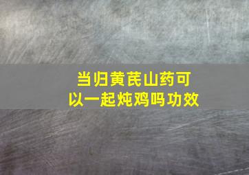 当归黄芪山药可以一起炖鸡吗功效