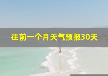 往前一个月天气预报30天