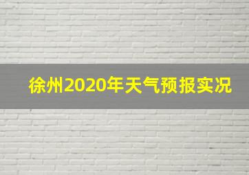 徐州2020年天气预报实况