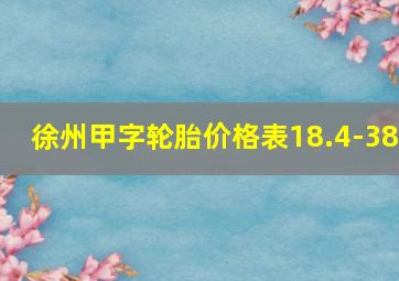 徐州甲字轮胎价格表18.4-38