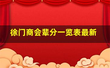 徐门商会辈分一览表最新