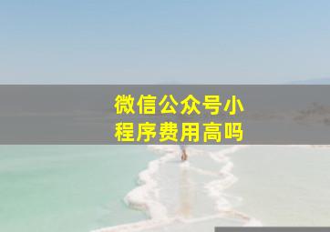 微信公众号小程序费用高吗