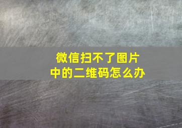 微信扫不了图片中的二维码怎么办