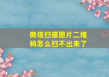 微信扫描图片二维码怎么扫不出来了