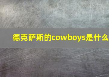 德克萨斯的cowboys是什么