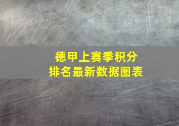 德甲上赛季积分排名最新数据图表