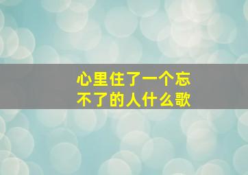 心里住了一个忘不了的人什么歌