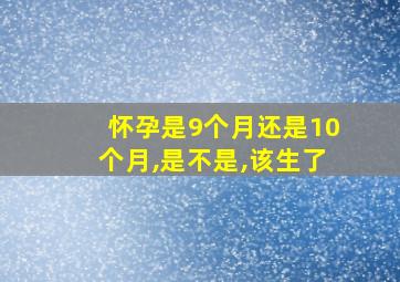 怀孕是9个月还是10个月,是不是,该生了