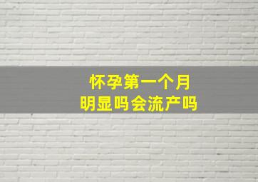 怀孕第一个月明显吗会流产吗