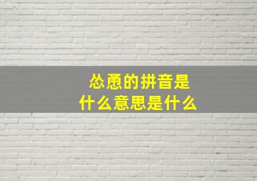 怂恿的拼音是什么意思是什么