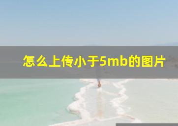 怎么上传小于5mb的图片