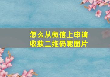 怎么从微信上申请收款二维码呢图片