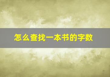 怎么查找一本书的字数