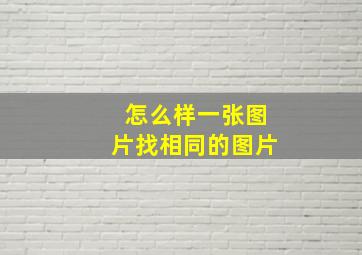 怎么样一张图片找相同的图片