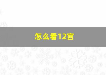 怎么看12宫