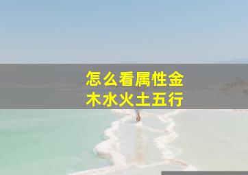 怎么看属性金木水火土五行