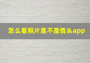 怎么看照片是不是情头app