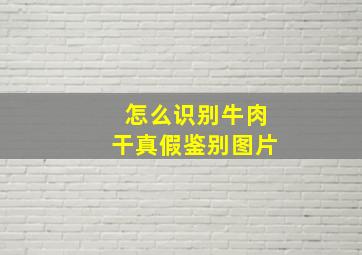 怎么识别牛肉干真假鉴别图片