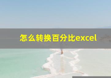 怎么转换百分比excel